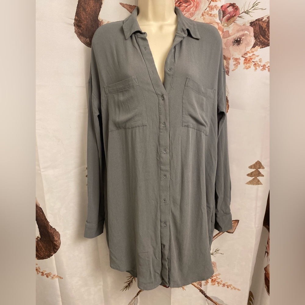 XS Gray Button-Up tunic​​​